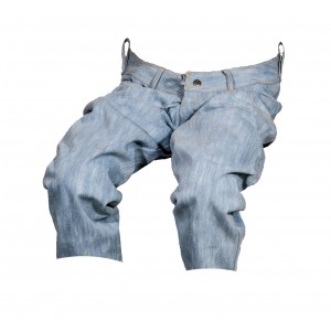 Pánské kraťasy jeans 3/4 světle modré 4