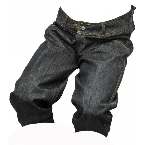 Pánské kraťasy jeans 3/4 černý melír 1