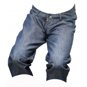 Dámské kraťasy jeans 3/4 modrý melír 5