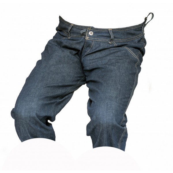 Dámské kraťasy jeans 3/4 tmavě modré 7